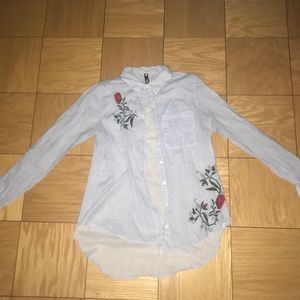 Blue button down shirt